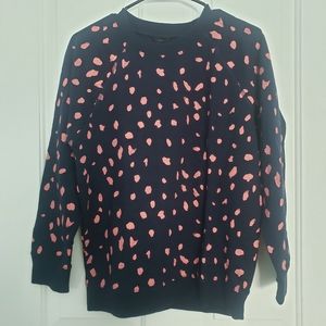 NEW Cotton Terry Sweatshirt in Painter's Leopard Print